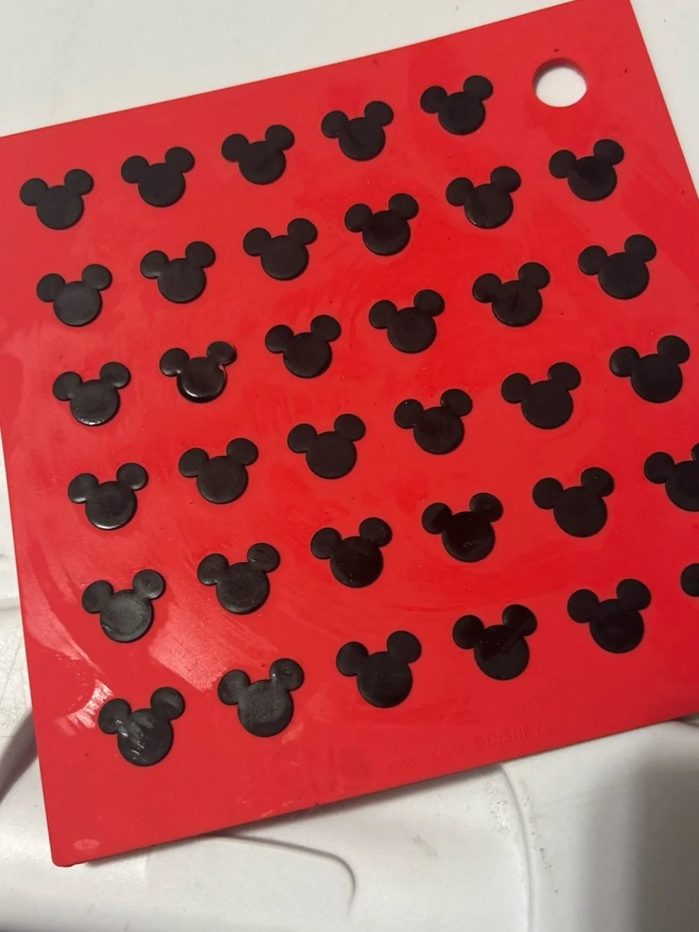 Disney Parks Mickey Minnie Red Silicone Trivets Pot Holder